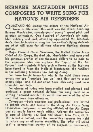 Bernarr A. MacFadden Liberty Magazine announcement, 10 September 1938