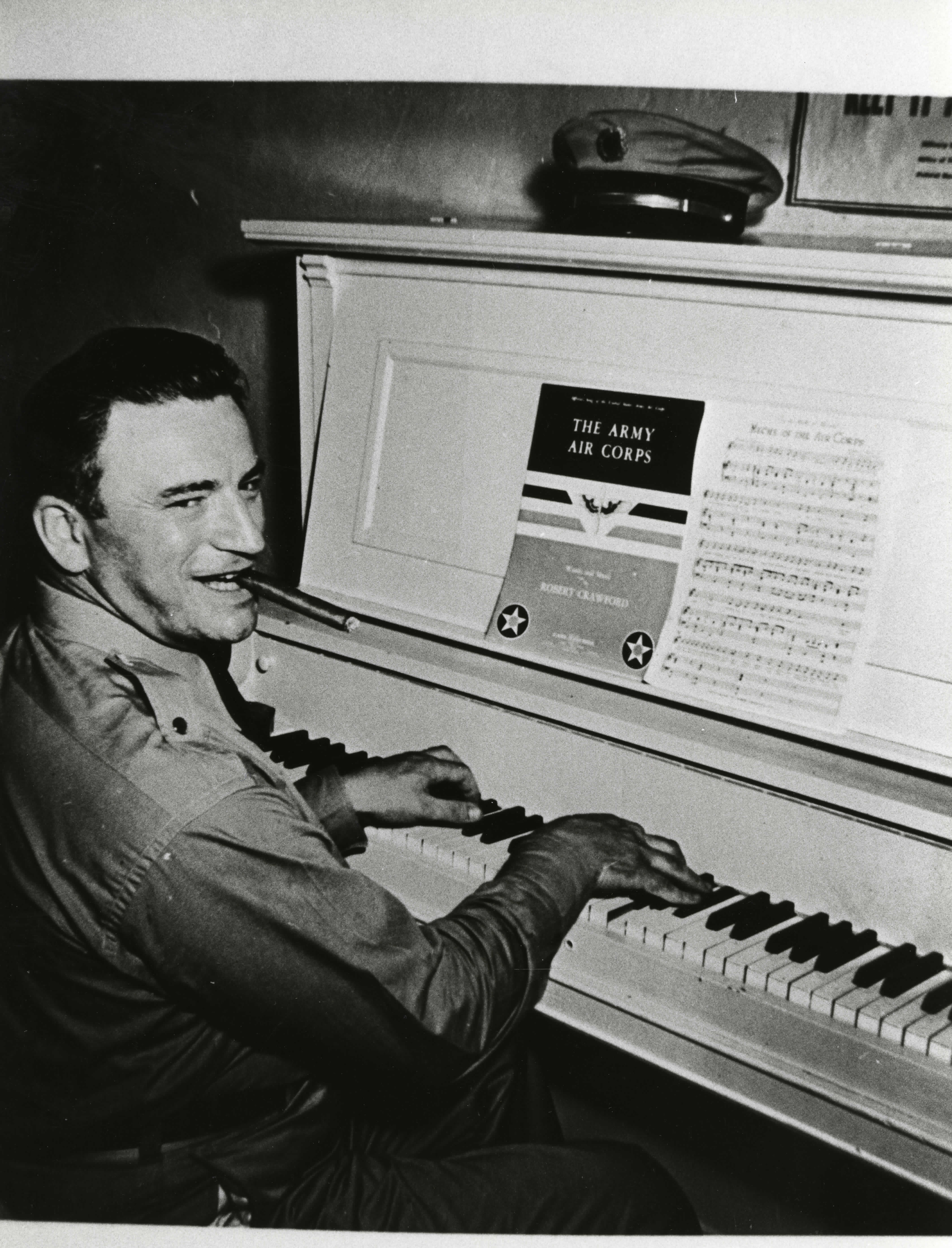 Robert M. Crawford playing the piano
